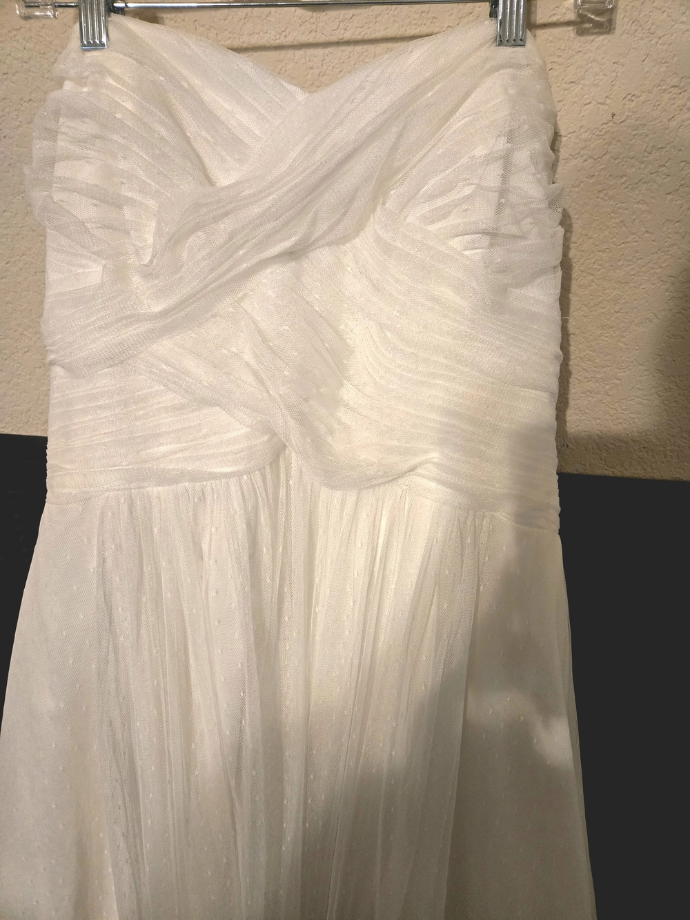 Galina White Strapless A-Line Wedding Dress